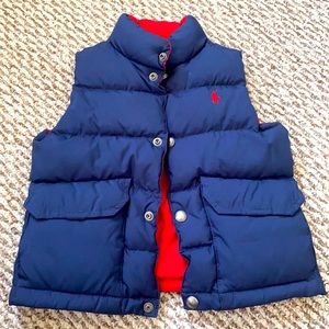 Polo red/blue reversible vest size 4 unisex